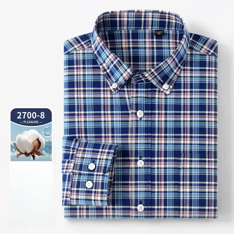 Oxford Cotton Casual Shirt Business - Hoge Kwaliteit Lange Mouw Voor Mannen