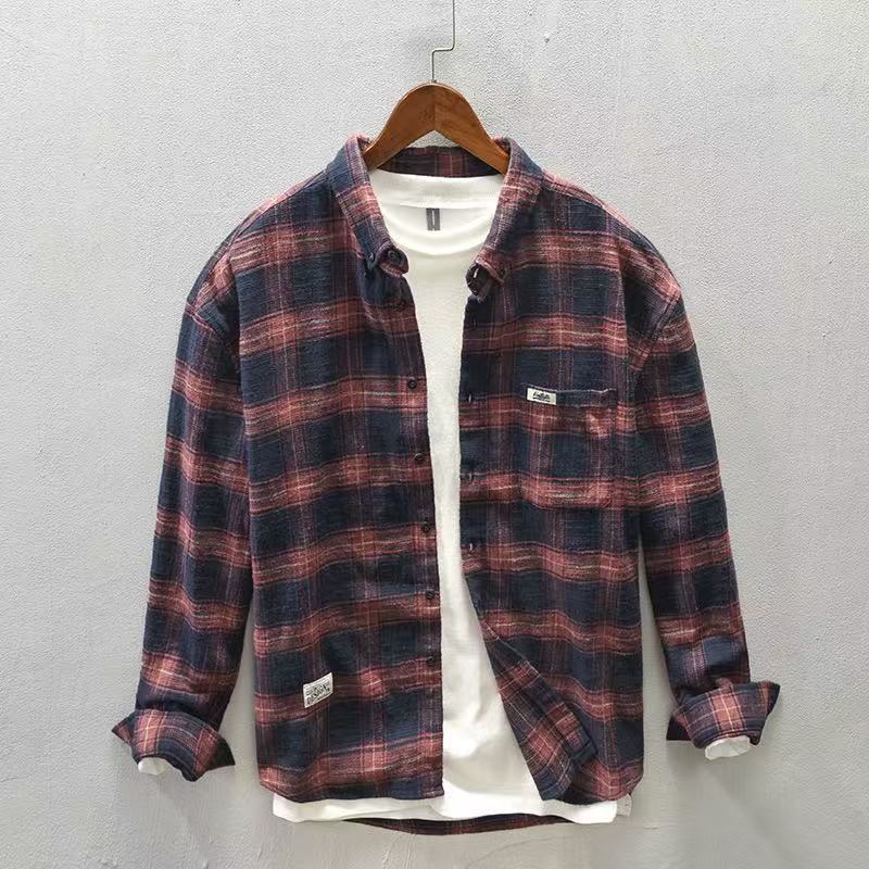 Flannel Plaid Shirt Heavy Weight - 2026 Lente/Herfst Nieuwe Geruite Casual Shirtjas