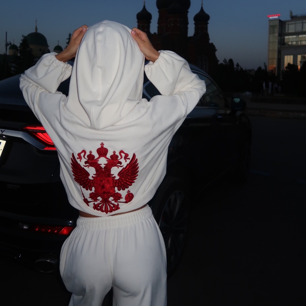 Jackets - Street Trend Back Geborduurde Hoodie Broekpak
