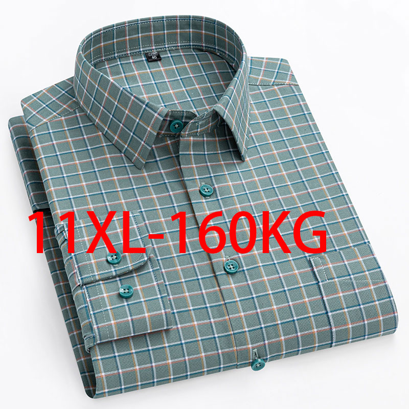 Oxford Cotton Casual Shirt Business - Nieuw 11XL 10XL Extra groot heren