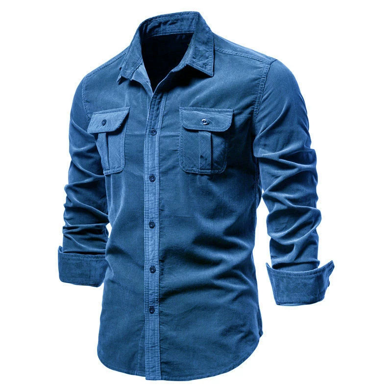 Corduroy casual overhemdjack v - Corduroy Button Up Shirt Men recensie en prijs