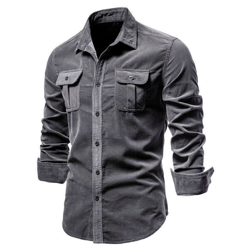 Corduroy casual overhemdjack v - Corduroy Button Up Shirt Men recensie en prijs