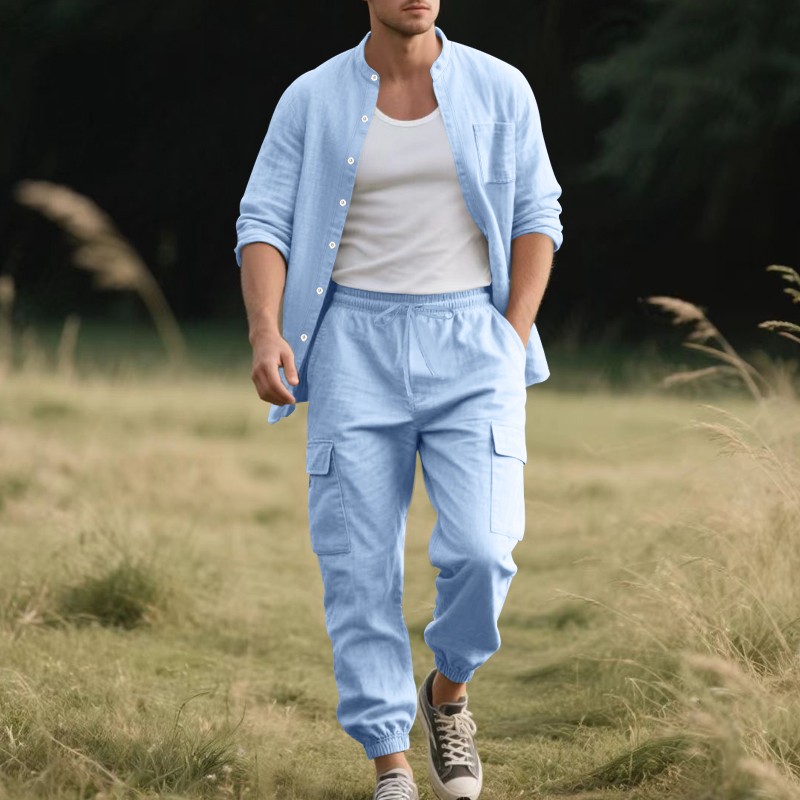 Heren linnen ademende tweedeli - Mens Linen Shirt Long Sleeve recensie en prijs