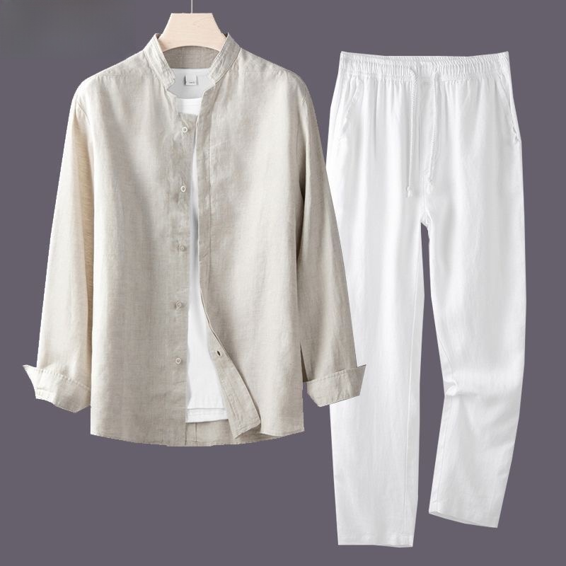 Lichtgewicht, ademende katoene - Mens Linen Shirt Long Sleeve recensie en prijs