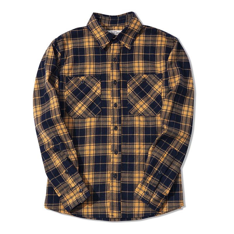 Herfst Winter Mode Klassiek fl - Flannel Plaid Shirt Heavy Weight recensie en prijs