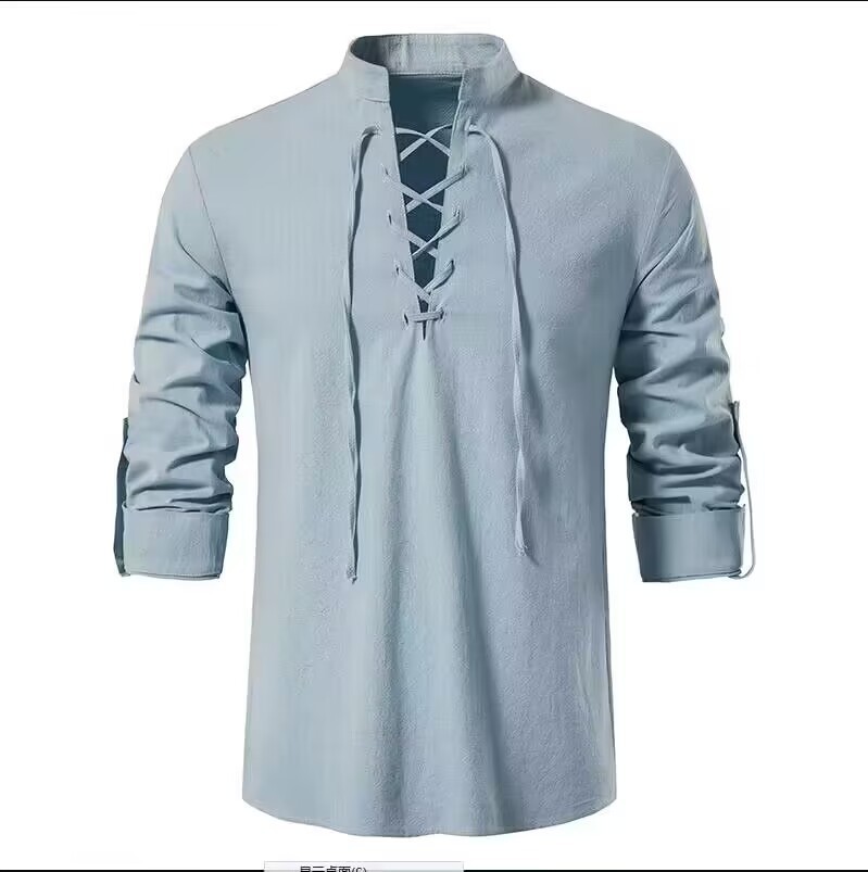 Heren piratenoverhemd Viking R - Medieval Gothic Lace Up Pirate Shirt recensie en prijs