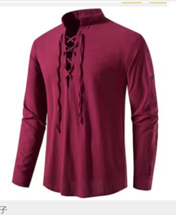 Heren piratenoverhemd Viking R - Medieval Gothic Lace Up Pirate Shirt recensie en prijs