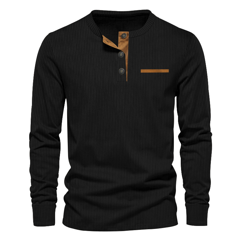 Nieuw heren T-shirt met lange  - Corduroy Button Up Shirt Men recensie en prijs