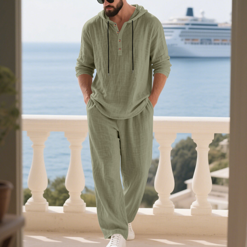 Cross-border herfst linnen her - Mens Linen Shirt Long Sleeve recensie en prijs