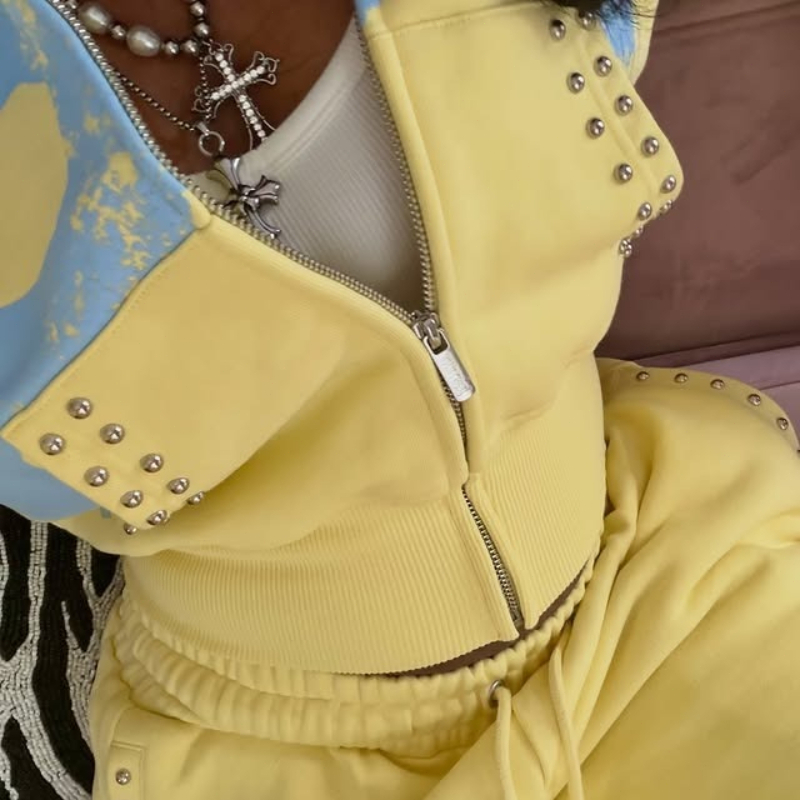 2-delige hoodie set, geel, zac - Shorts recensie en prijs