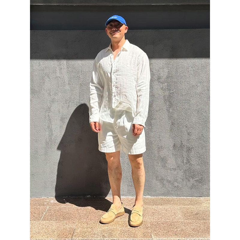 Licht luxe linnen zonwerende o - Mens Linen Shirt Long Sleeve recensie en prijs