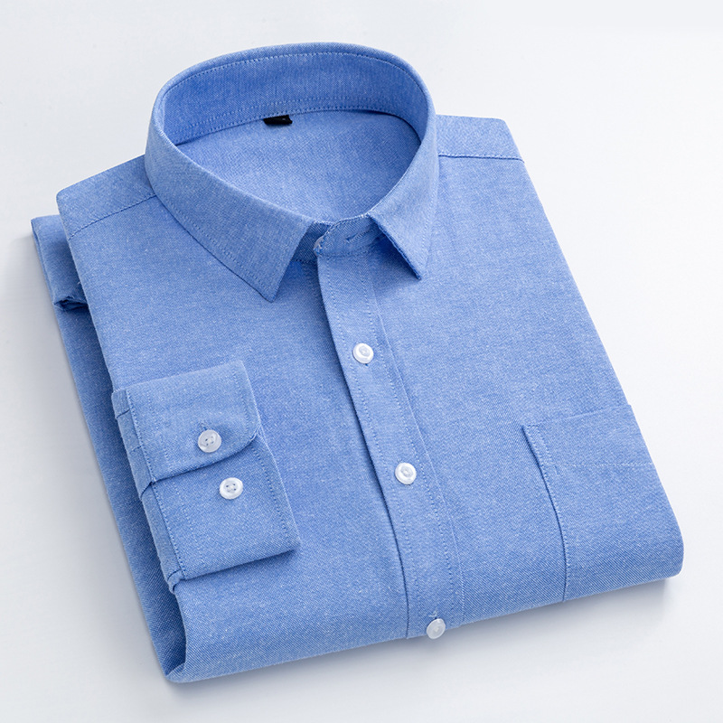 Marineblauw Oxford-shirt Heren - Oxford Cotton Casual Shirt Business recensie en prijs