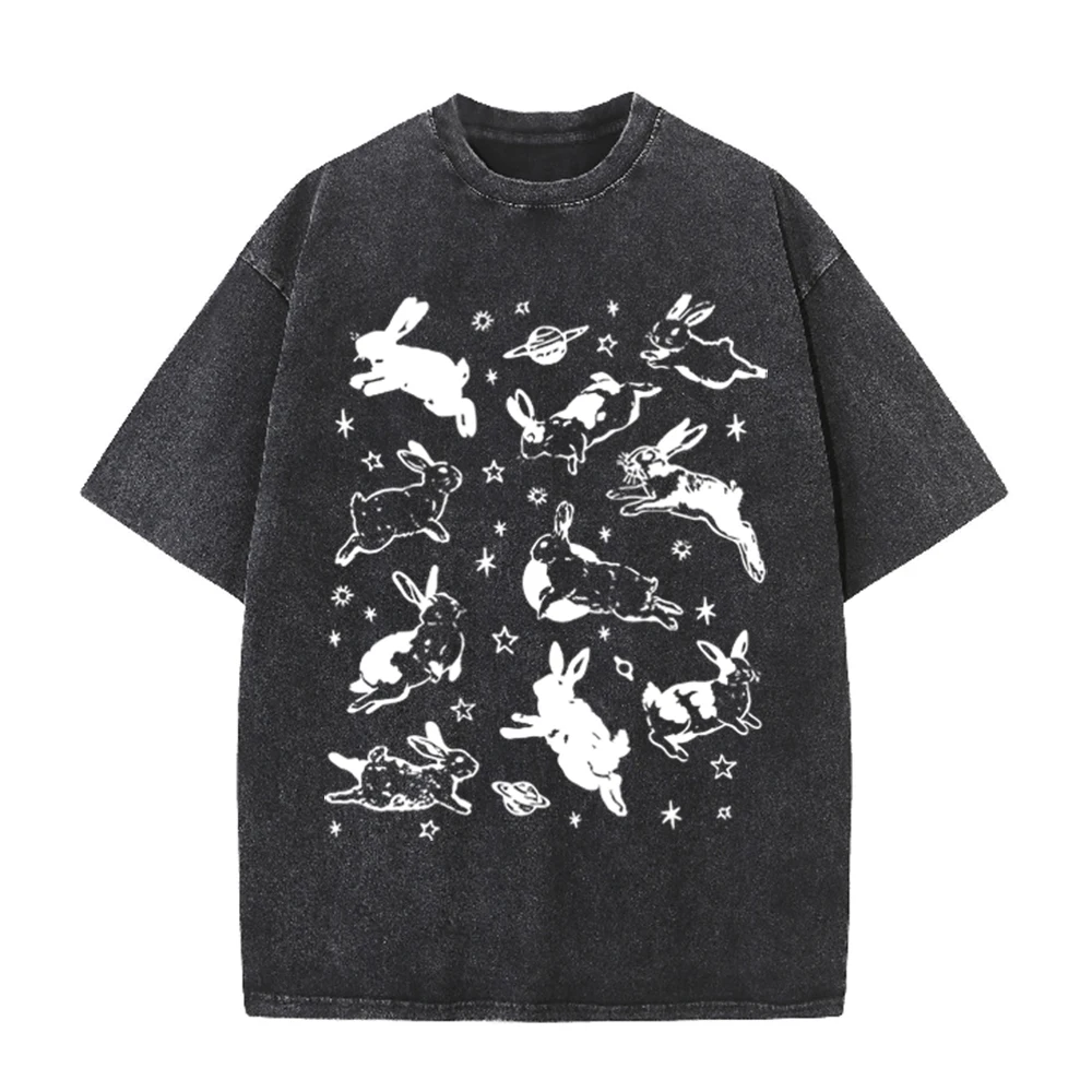 2026 Vintage Space Rabbit Plan - Acid Wash Vintage Graphic T Shirt recensie en prijs