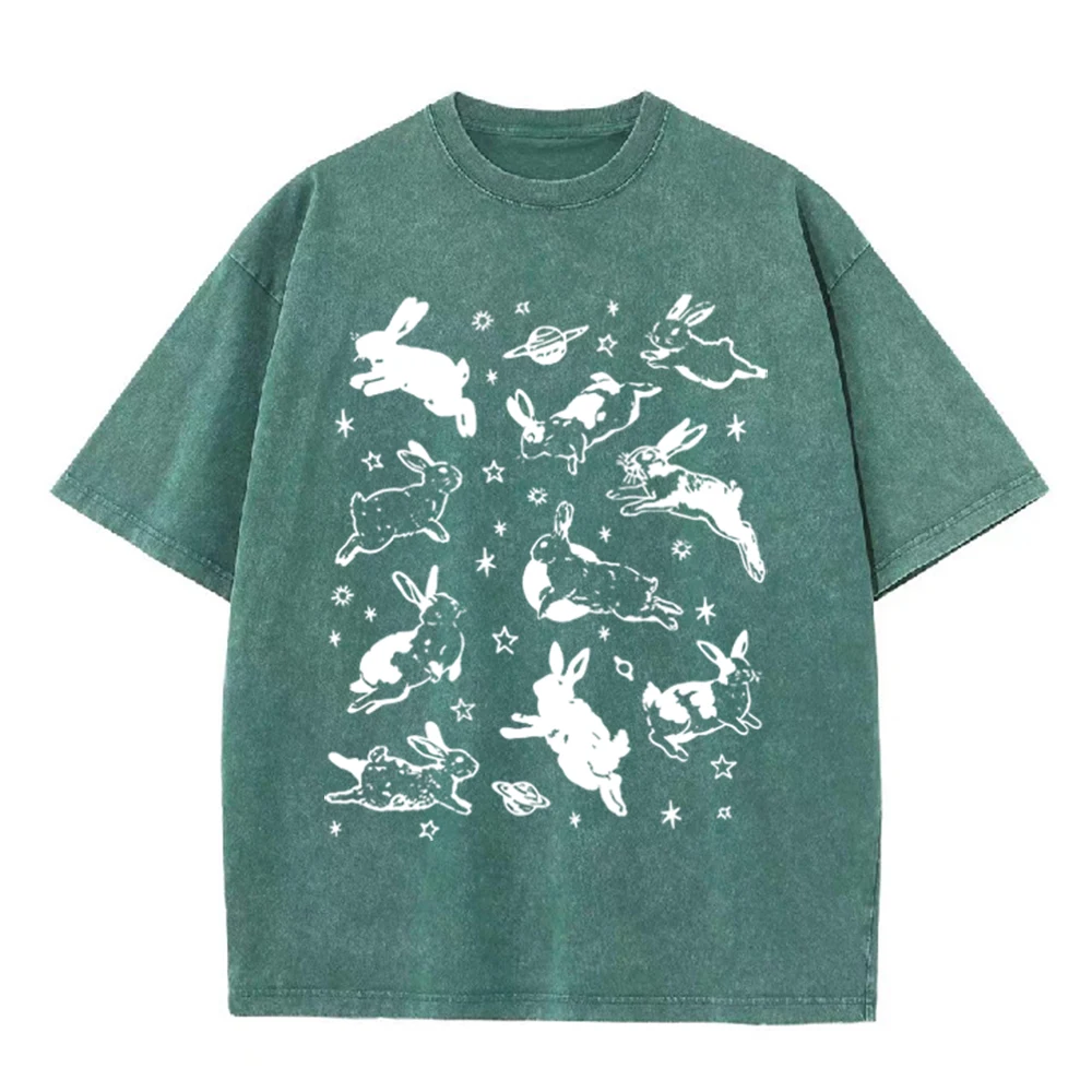 2026 Vintage Space Rabbit Plan - Acid Wash Vintage Graphic T Shirt recensie en prijs