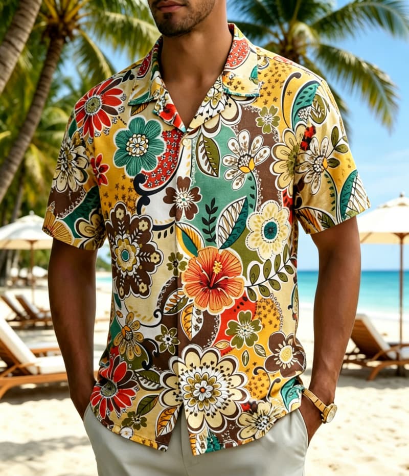 Herenshirt met vintage boho tr - Vintage Hawaiian Floral Shirt recensie en prijs