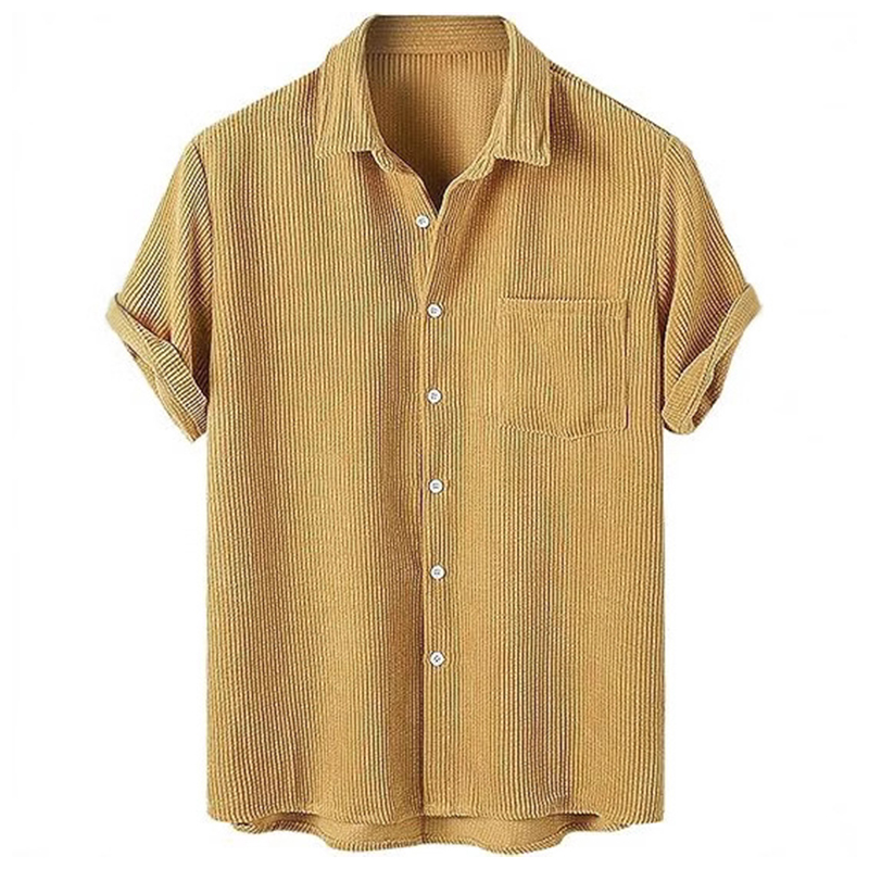 2026 Lente Zomer Casual Heren  - Corduroy Button Up Shirt Men recensie en prijs