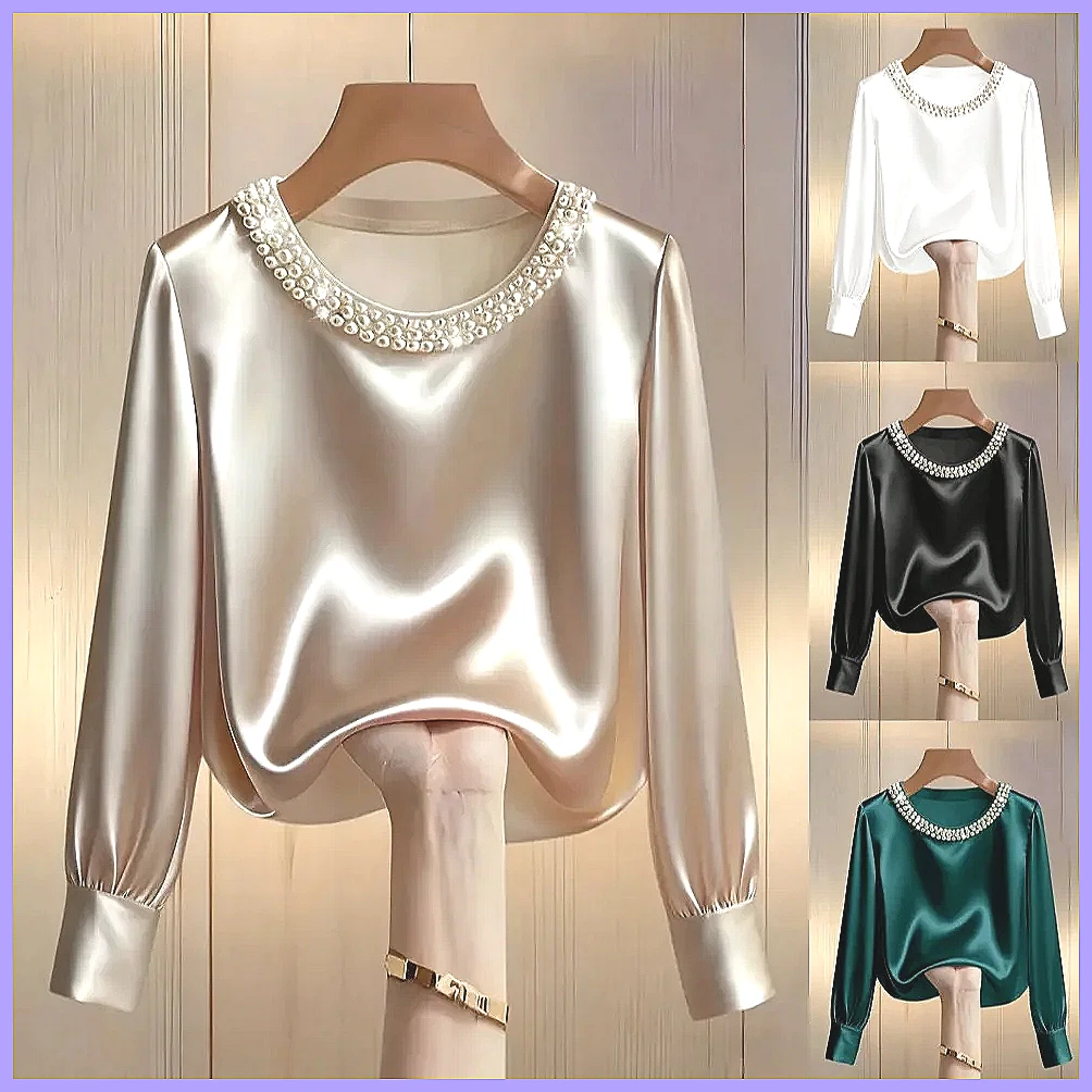 Elegante satijnen blouse met k - Shirts recensie en prijs