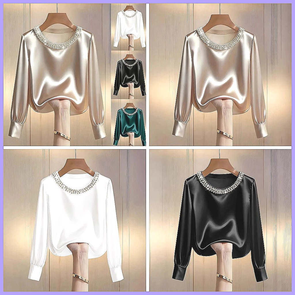 Elegante satijnen blouse met k - Shirts recensie en prijs