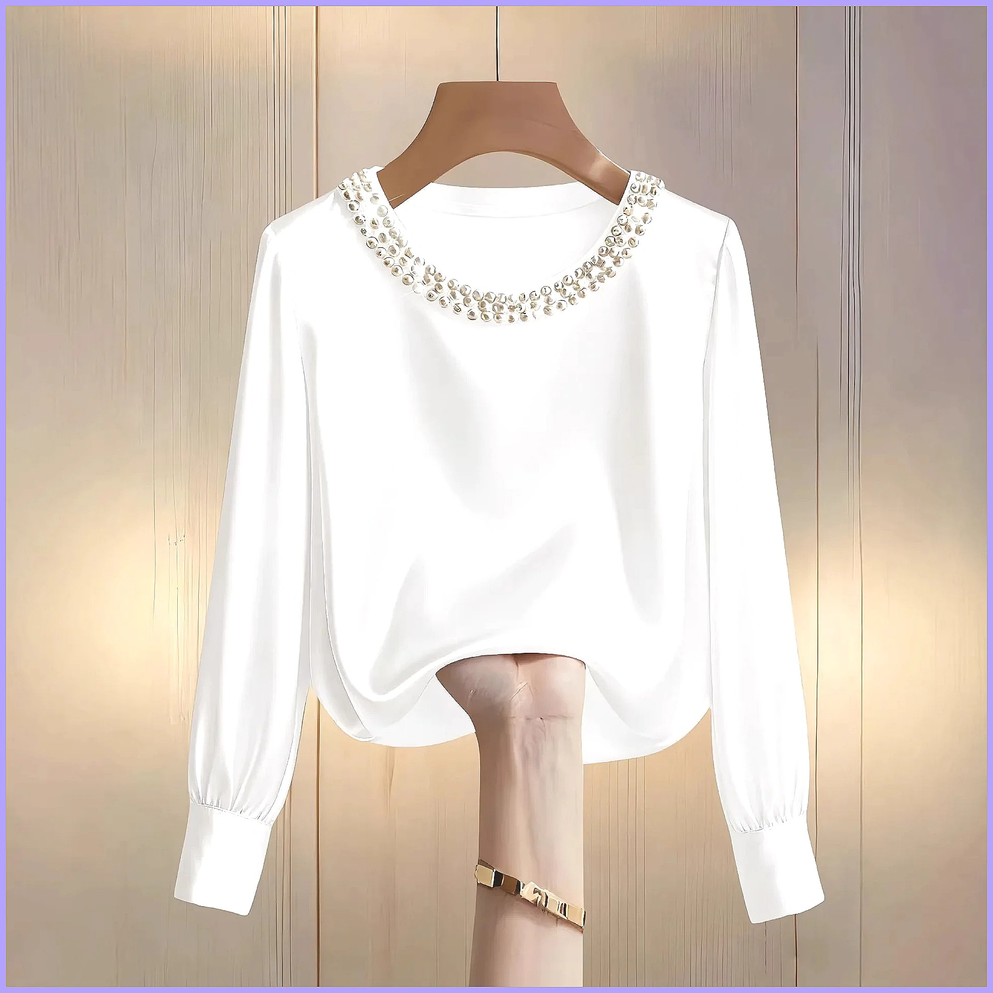 Elegante satijnen blouse met k - Shirts recensie en prijs