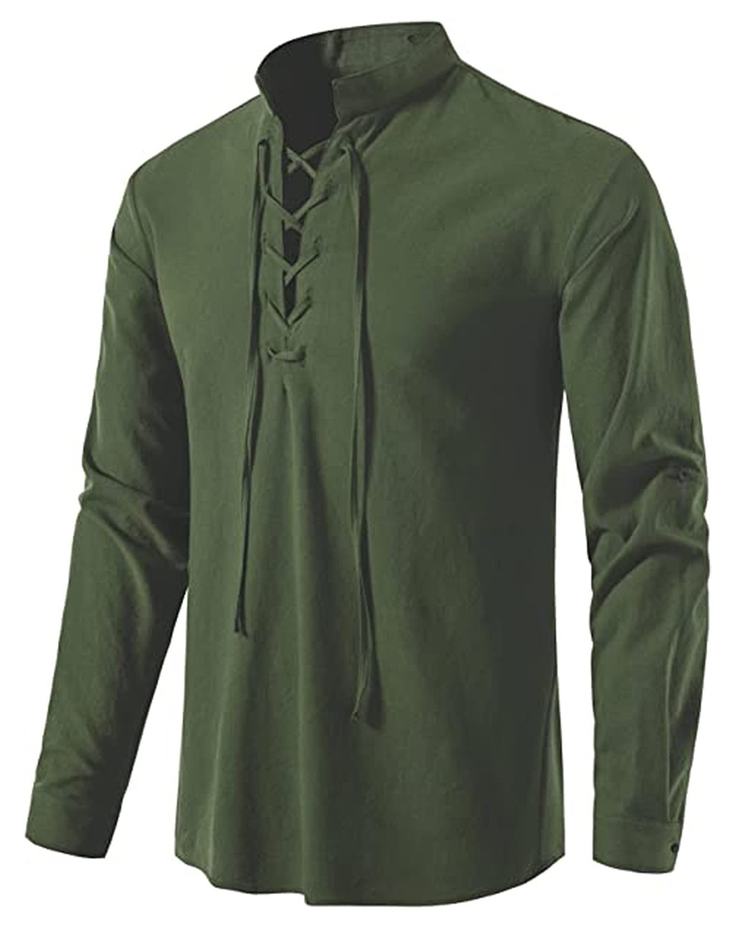 Heren middeleeuws katoenen lin - Mens Linen Shirt Long Sleeve recensie en prijs