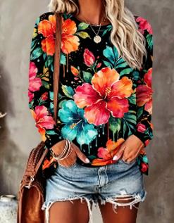 Dames T-shirt met bloemenprint - T-Shirts recensie en prijs