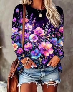 Dames T-shirt met bloemenprint - T-Shirts recensie en prijs