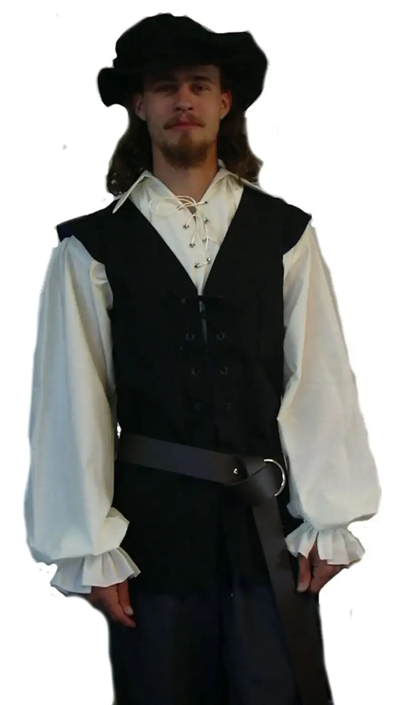 Middeleeuwse shirts gegolfde g - Medieval Gothic Lace Up Pirate Shirt recensie en prijs