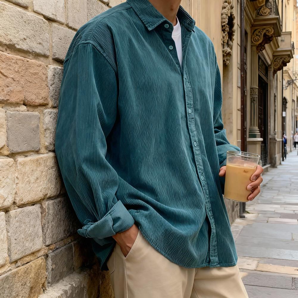 Nieuw corduroy overhemd voor h - Corduroy Button Up Shirt Men recensie en prijs