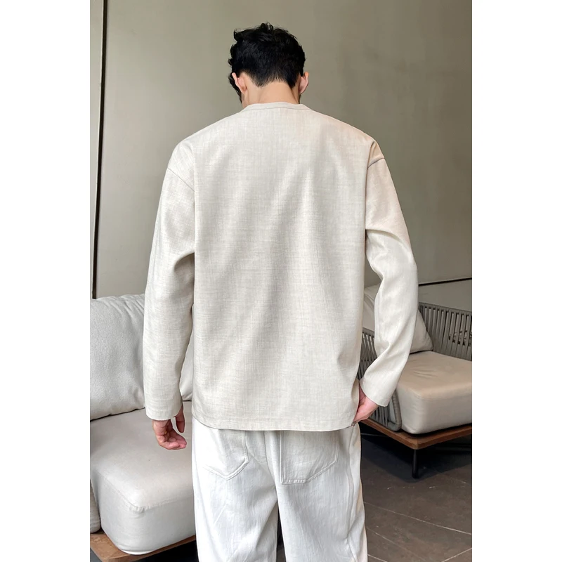 Casual herenhemd van imitatiel - Mens Linen Shirt Long Sleeve recensie en prijs