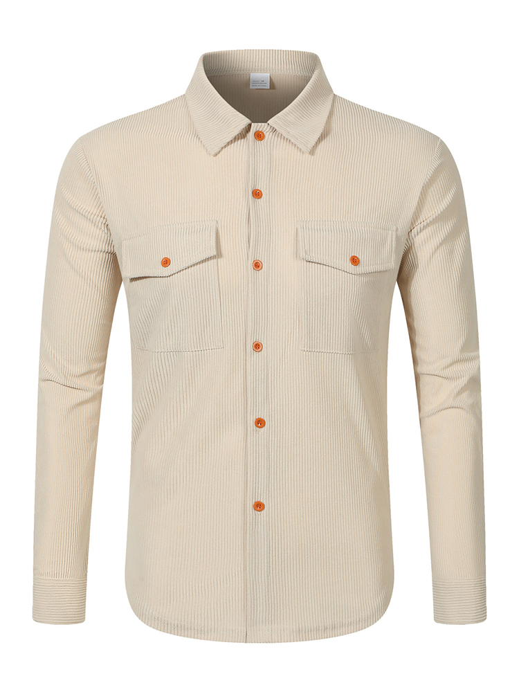 Casual Heren Corduroy Shirt Ja - Corduroy Button Up Shirt Men recensie en prijs
