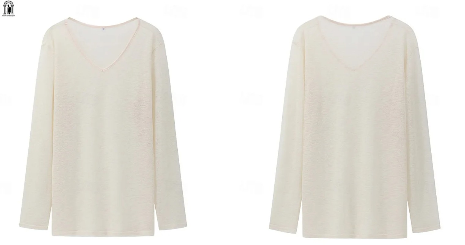 Casual T-shirt voor heren met  - Mens Linen Shirt Long Sleeve recensie en prijs