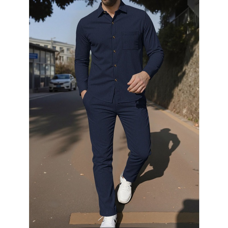 Herenset van corduroy: overhem - Corduroy Button Up Shirt Men recensie en prijs