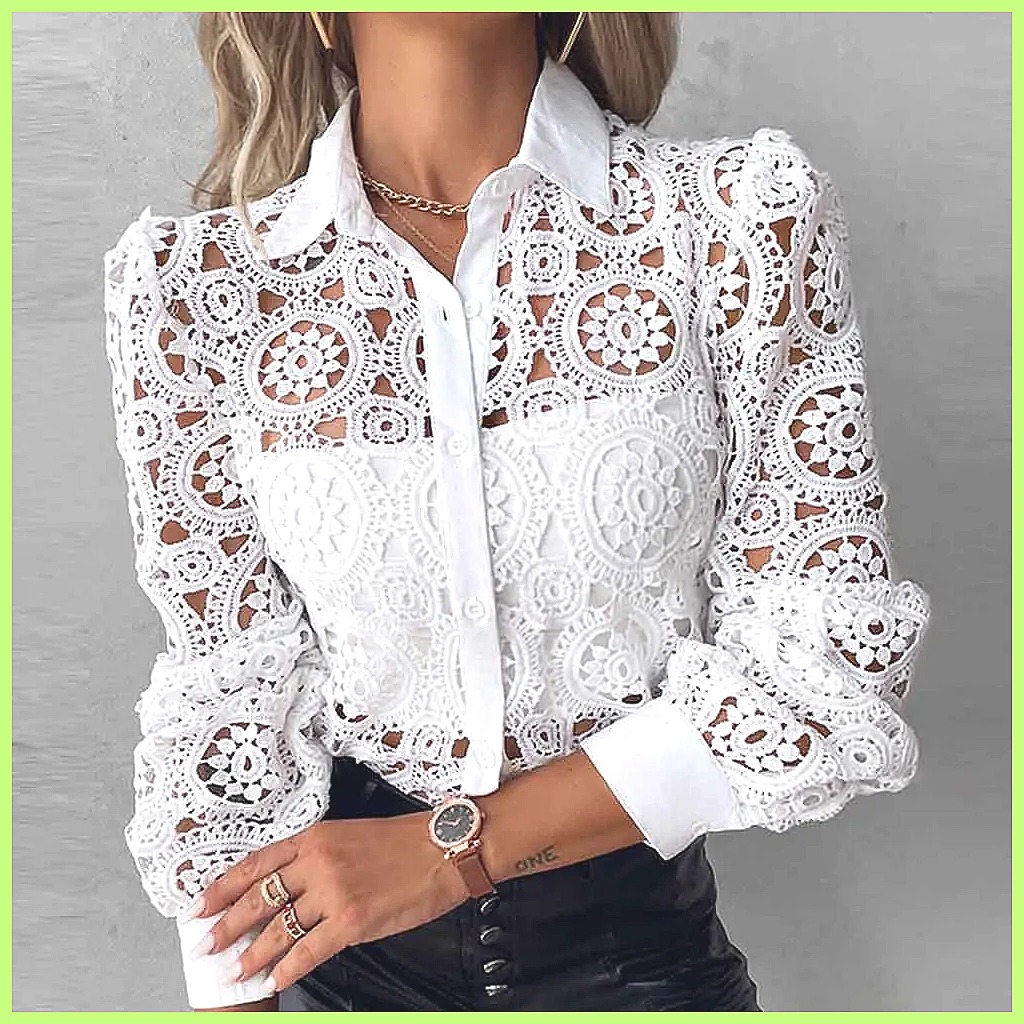 2025 Dames Wit Kant Blouse, El - Shirts recensie en prijs