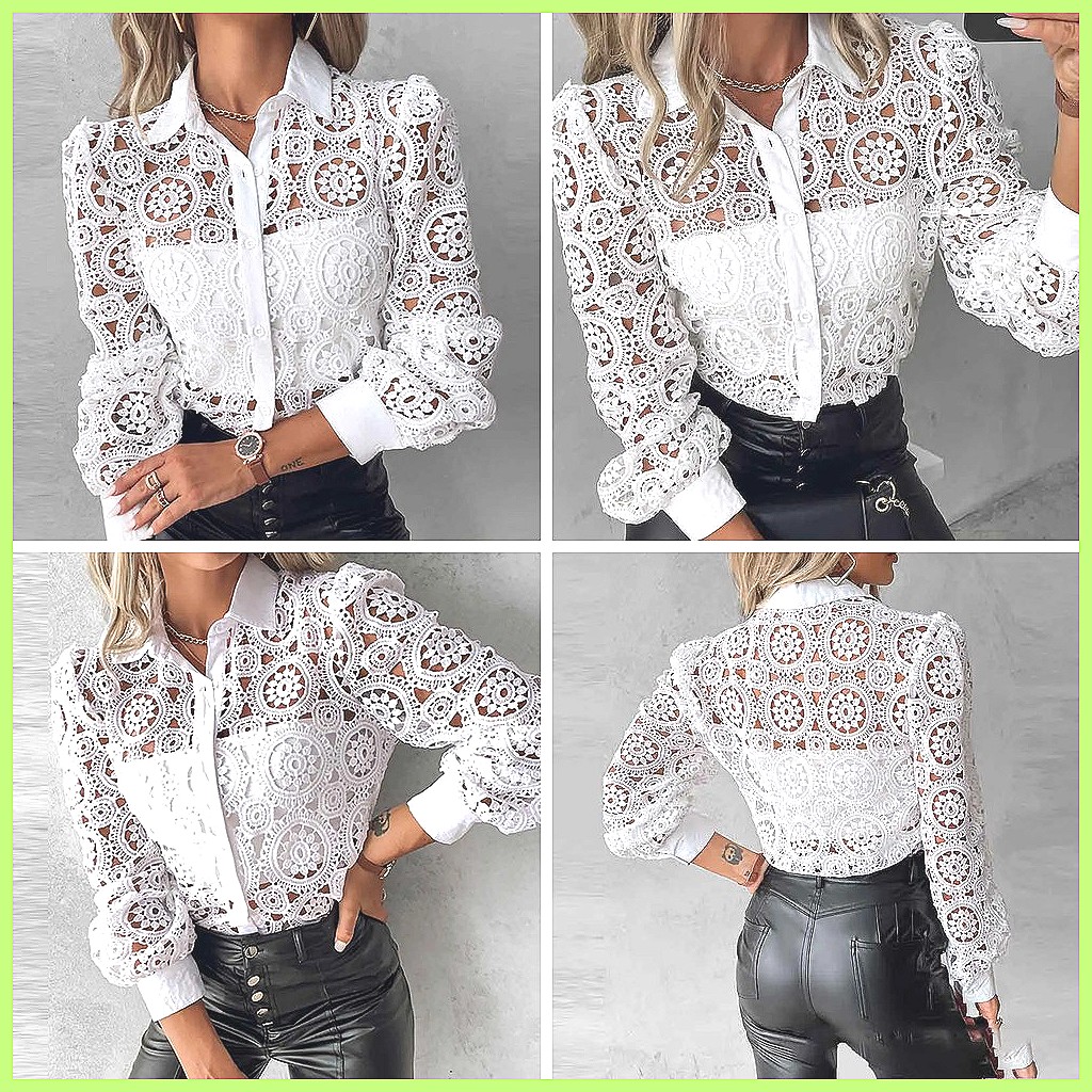 2025 Dames Wit Kant Blouse, El - Shirts recensie en prijs