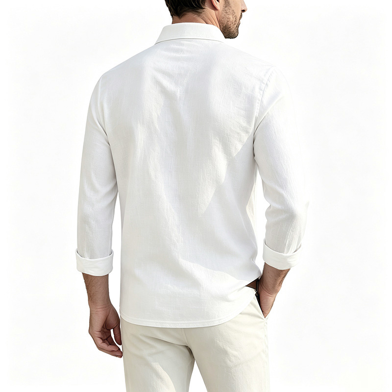Heren katoenen linnen overhemd - Mens Linen Shirt Long Sleeve recensie en prijs