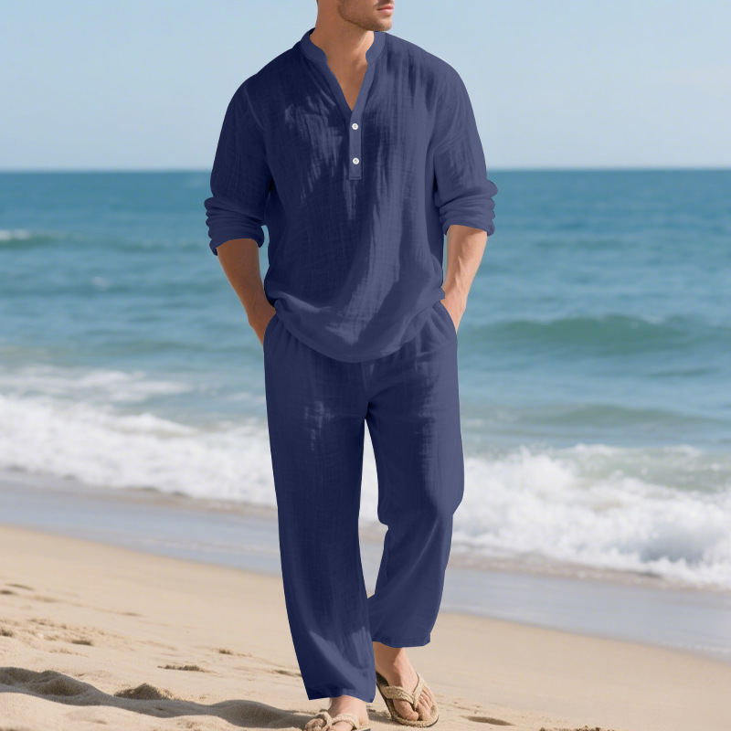 Linnen Herfst Nieuwe Heren Pak - Mens Linen Shirt Long Sleeve recensie en prijs