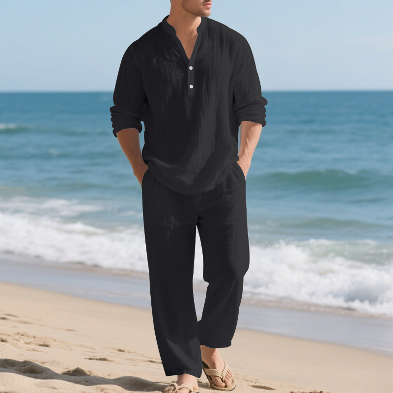 Linnen Herfst Nieuwe Heren Pak - Mens Linen Shirt Long Sleeve recensie en prijs