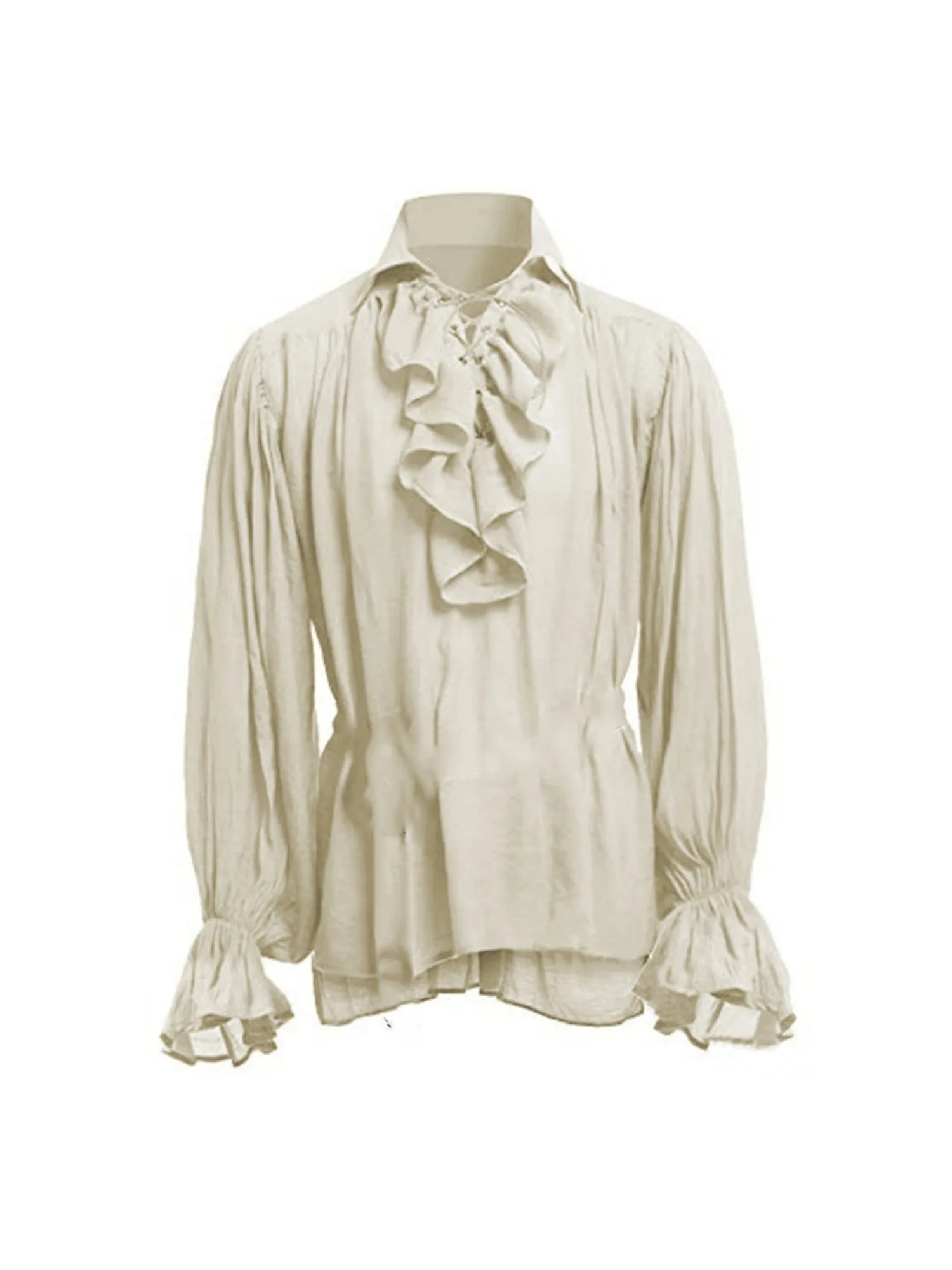 Mannen piraat shirt vampier pr - Medieval Gothic Lace Up Pirate Shirt recensie en prijs