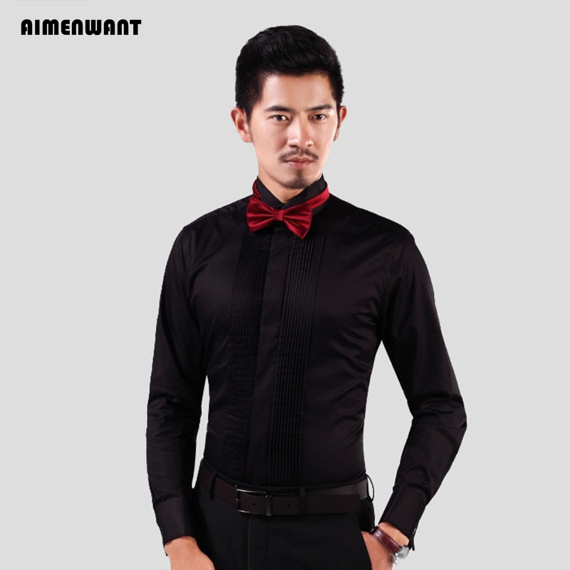 Imenwant 2024 Smoking Overhemd - Mandarin Collar Formal Shirt Slim Fit recensie en prijs