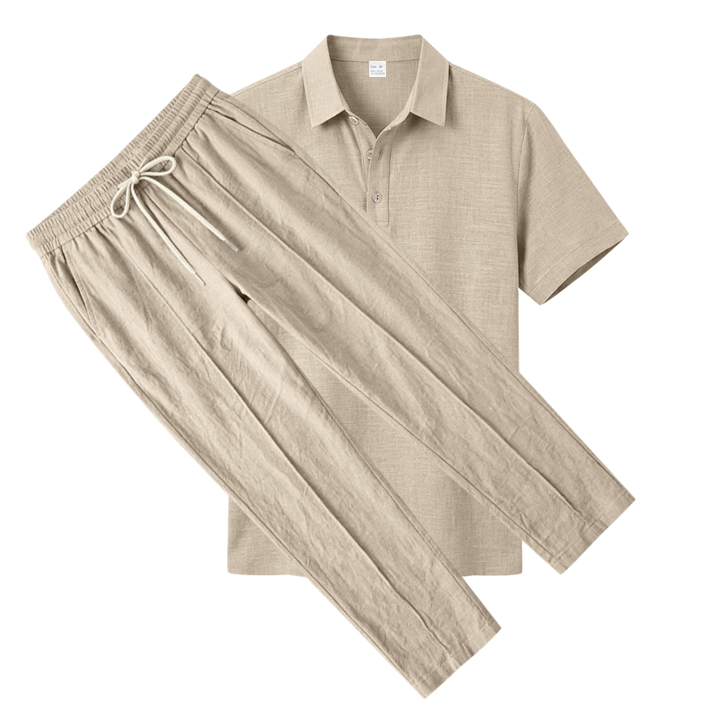 Heren 2-delige poloset met kor - Mens Linen Shirt Long Sleeve recensie en prijs