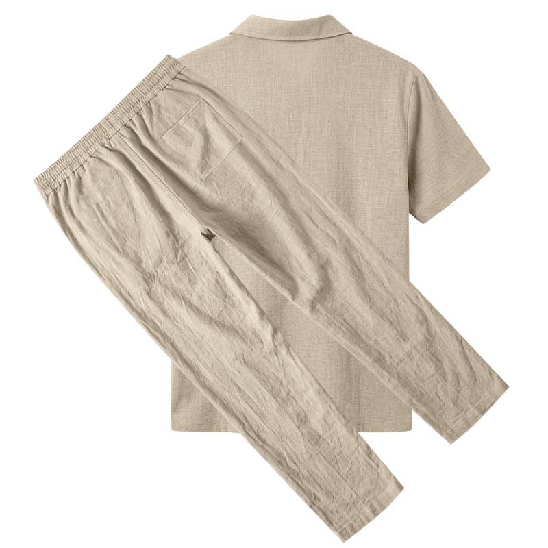 Heren 2-delige poloset met kor - Mens Linen Shirt Long Sleeve recensie en prijs