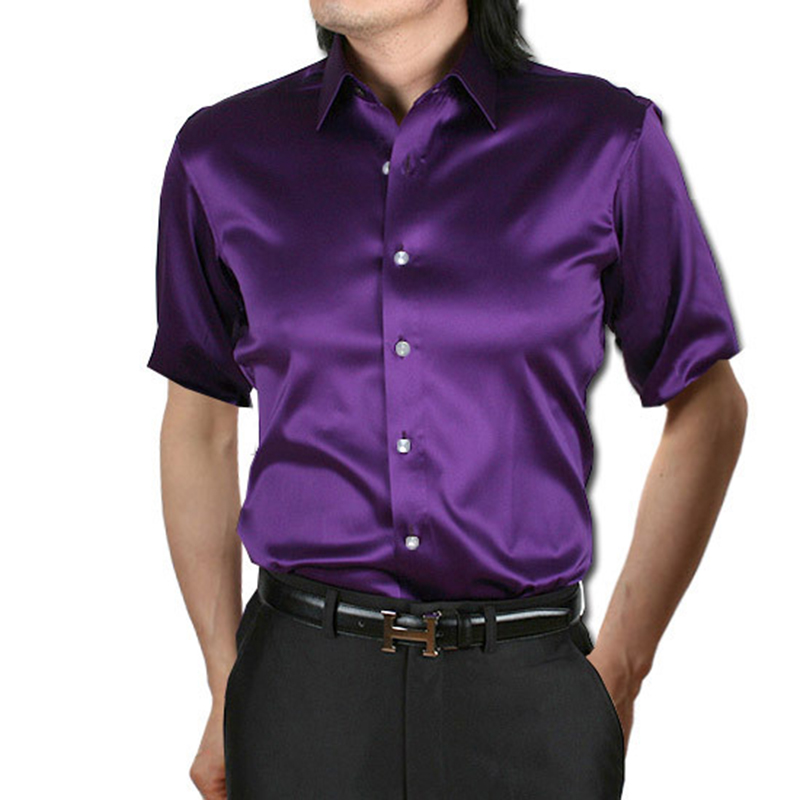 Zijden Satijnen Herenoverhemd  - Mens Satin Silk Dress Shirt recensie en prijs