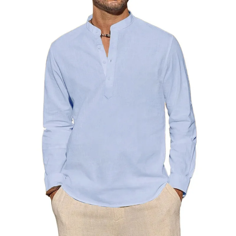 T-shirts met lange mouwen voor - Mens Linen Shirt Long Sleeve recensie en prijs