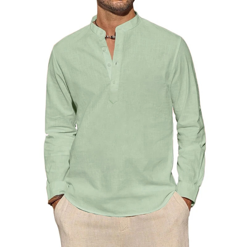 T-shirts met lange mouwen voor - Mens Linen Shirt Long Sleeve recensie en prijs