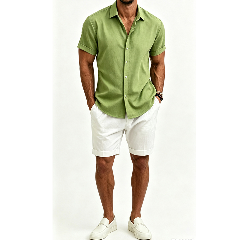Herenshirtset van katoen en li - Mens Linen Shirt Long Sleeve recensie en prijs