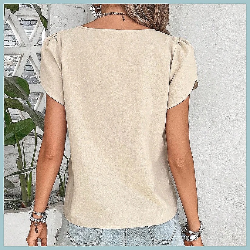 Zomerblouse 2024 in effen kleu - Shirts recensie en prijs