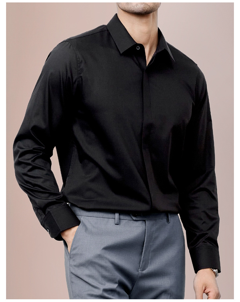 Heren zijden overhemd 2026 len - Mens Satin Silk Dress Shirt recensie en prijs
