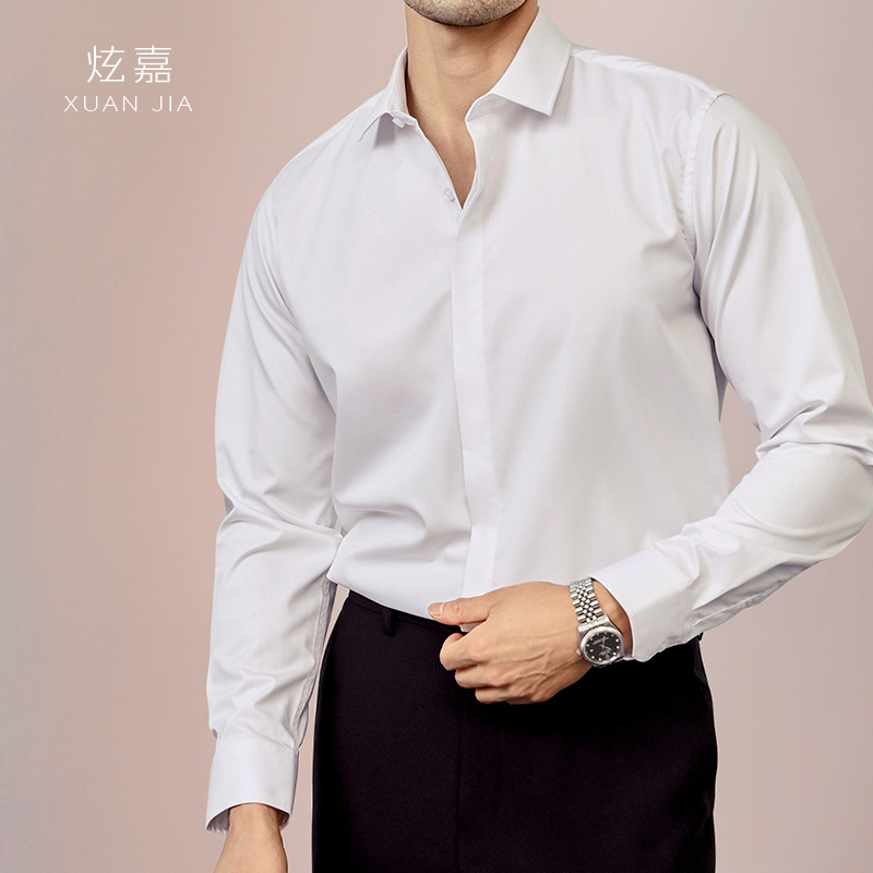 Heren zijden overhemd 2026 len - Mens Satin Silk Dress Shirt recensie en prijs