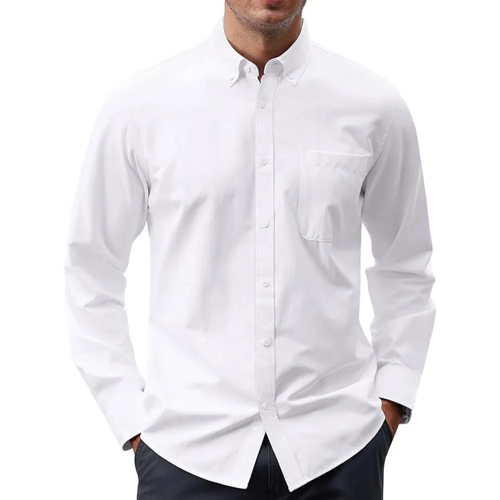 Herenoverhemden met lange mouw - Oxford Cotton Casual Shirt Business recensie en prijs
