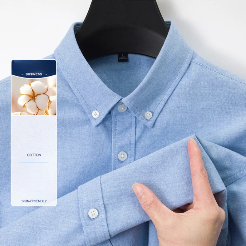 Nieuw Heren Oxford Overhemd 76 - Oxford Cotton Casual Shirt Business recensie en prijs
